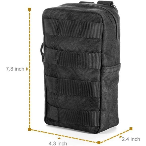 2 Molle Pouch Water Bottles Pouch Bag, Tactical Drawstring Molle Water Bottle - Picture 3 of 7